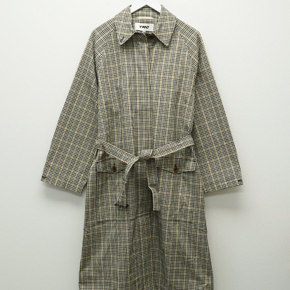 YMC	BELTED TRENCH COAT - BLACK